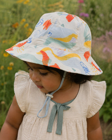 Baby & Toddler Girls Abstract Pastel Art Cotton Bucket Sun Hat