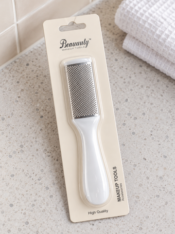 Beauuuty Dual-Sided Foot Callus File and Rasp with White Handle from Thilakma Sri Lanka