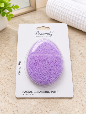 Beauuuty Lavender Purple Textured Facial Cleansing Puff with Finger Strap available at Thilakma Sri Lanka