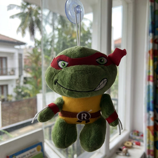 T&CO 20cm Raphael Teenage Mutant Ninja Turtle plush toy with red eye mask and soft green shell
