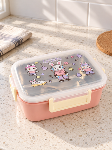 Latutu Stainless Steel Insulated Kids Bento Lunch Box with Clip Lock Lid in Pastel Pink at Thilakma Sri Lanka