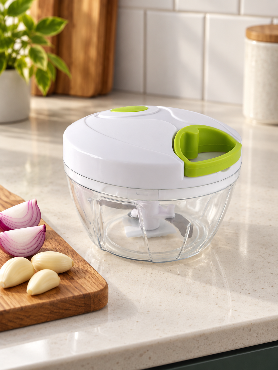 Speedy Chopper Manual Hand Pull Food Processor and Vegetable Cutter Model 801C in Lime Green at Thilakma Sri Lanka