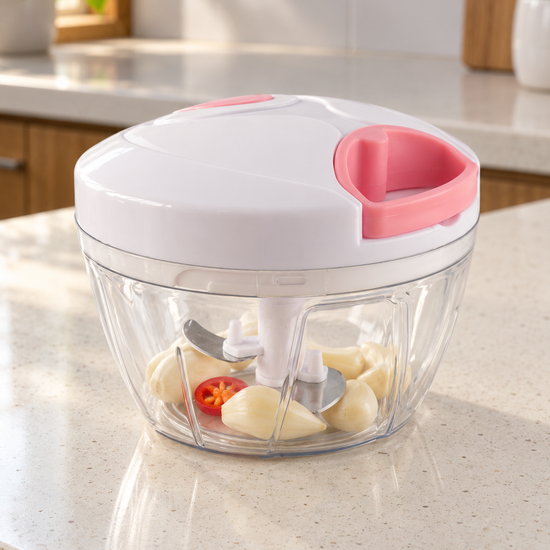 Speedy Chopper Manual Hand Pull Food Processor and Vegetable Cutter Model 801C in Pastel Pink at Thilakma Sri Lanka