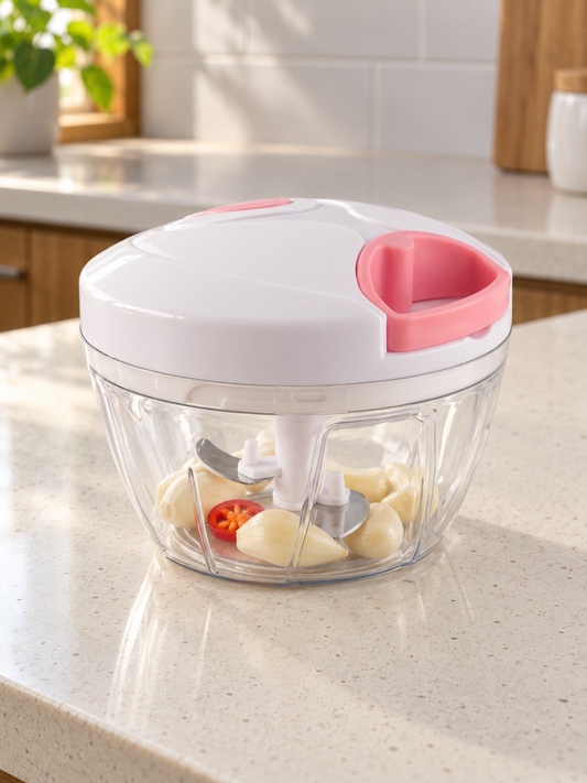 Speedy Chopper Manual Hand Pull Food Processor and Vegetable Cutter Model 801C in Pastel Pink at Thilakma Sri Lanka