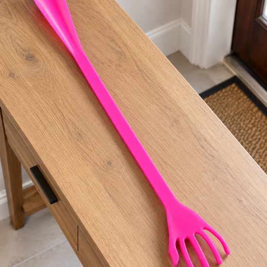 Back Buddy 2-in-1 Long Handle Back Scratcher and Shoe Horn Tool Model 810 in Hot Pink at Thilakma Sri Lanka