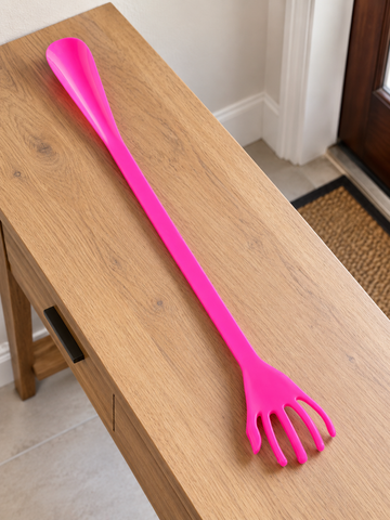 Back Buddy 2-in-1 Long Handle Back Scratcher and Shoe Horn Tool Model 810 in Hot Pink at Thilakma Sri Lanka