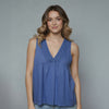 Sleeveless V-neck Crop Top  for girls