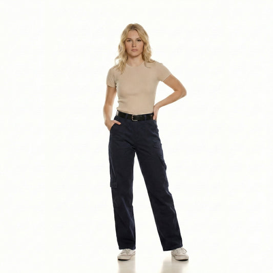 High-Waist Multi-Pocket Cargo Trouser