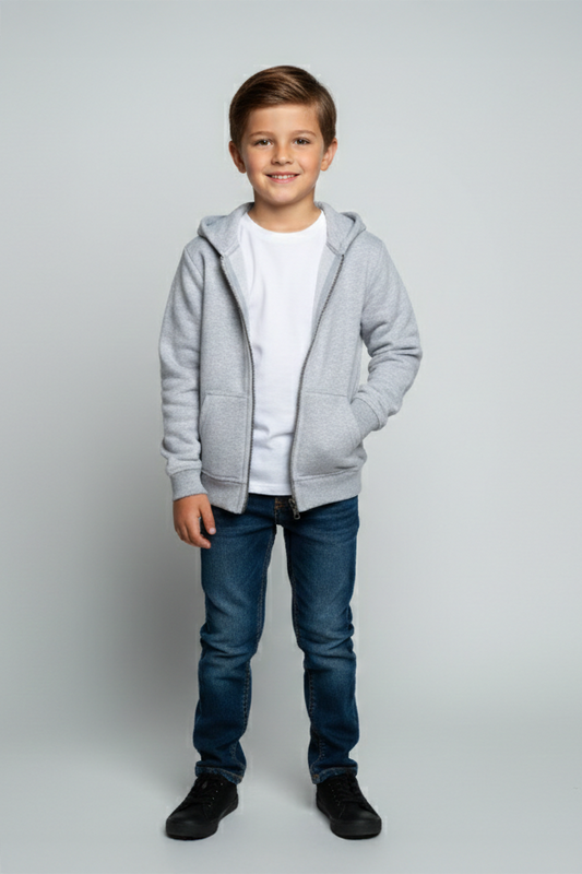 Zip-Up Fleece Lined Hooded Jackets Boy