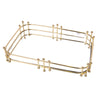 Gold Radiant Rectangle Metal Mirror Decorative Tray
