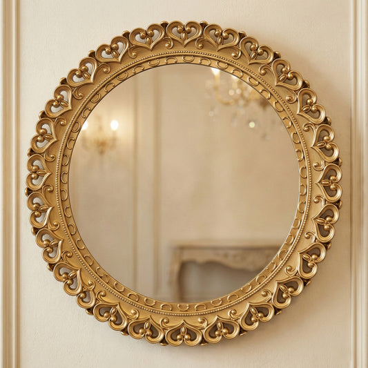 Ornamental Round Wall Mirror