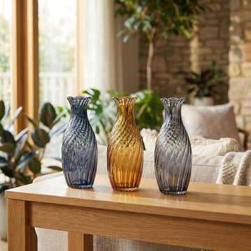 Elegant Textured Glass Vase