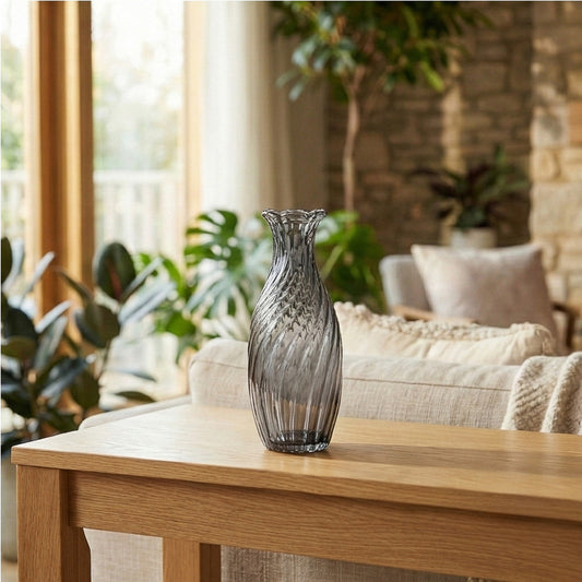 Elegant Textured Glass Vase