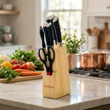 Kitchen Knife Set with Wooden Block