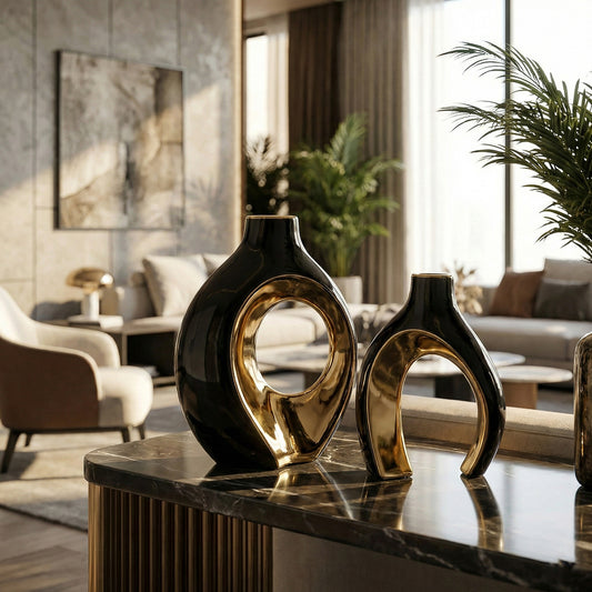 Paired Decorative Vase