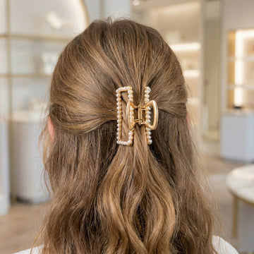 Metal Pearl Claw Clip