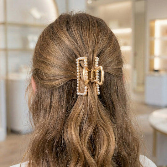 Metal Pearl Claw Clip