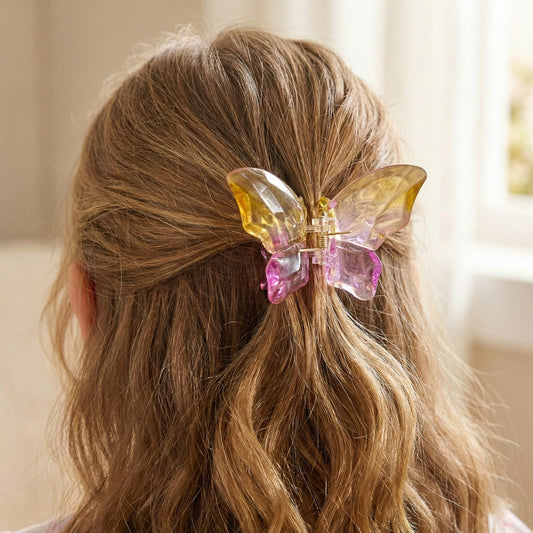 butterfly-shaped hair claw clip