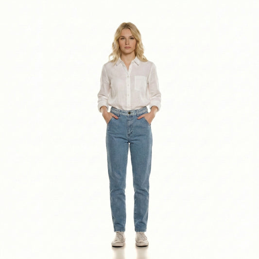 High-Rise Relaxed Tapered Jeans