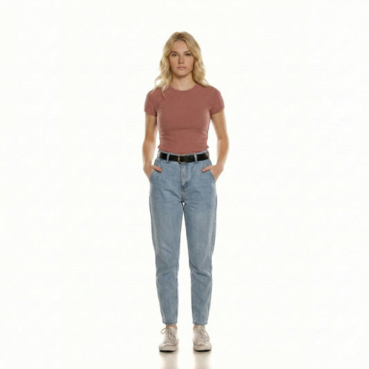 High-Rise Relaxed Tapered Jeans