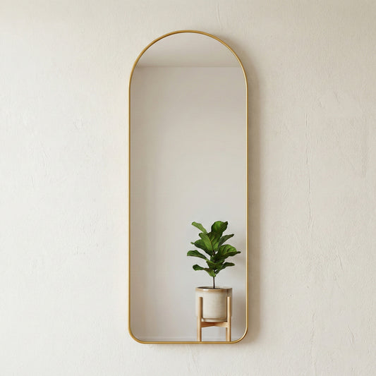 Modern Arched Framed Wall Mirror