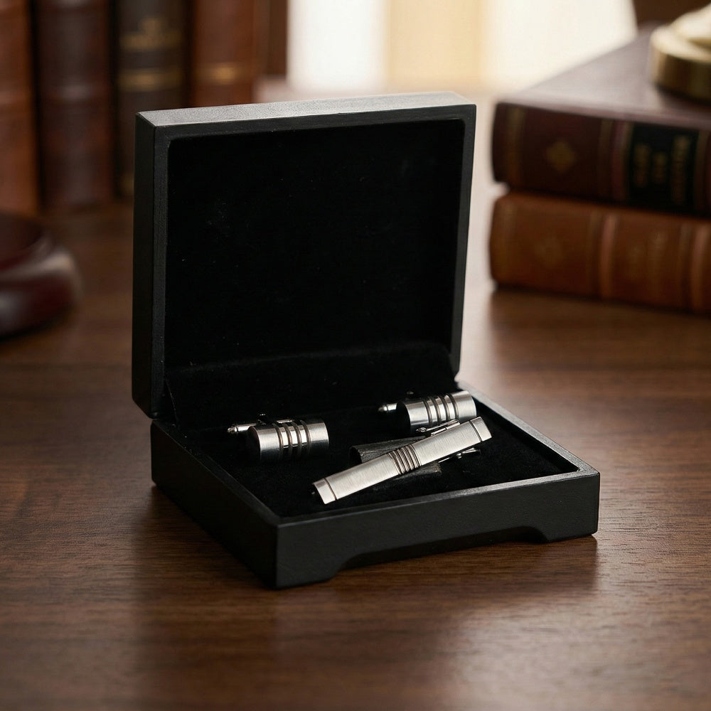MEN'S CUFFLINK & TIE CLIP