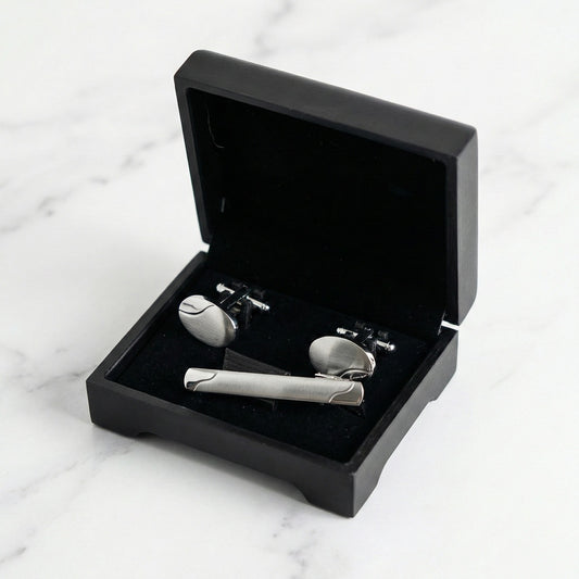 Men’s Classic Cufflink & Tie Clip Set