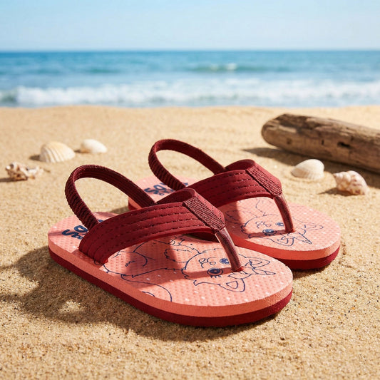 STAR Kids Girls Casual V-strap Slippers #GD0331