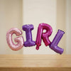 GIRL Foil Letter Balloon Set