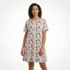 Women's Printed Short Sleeve Night Dress