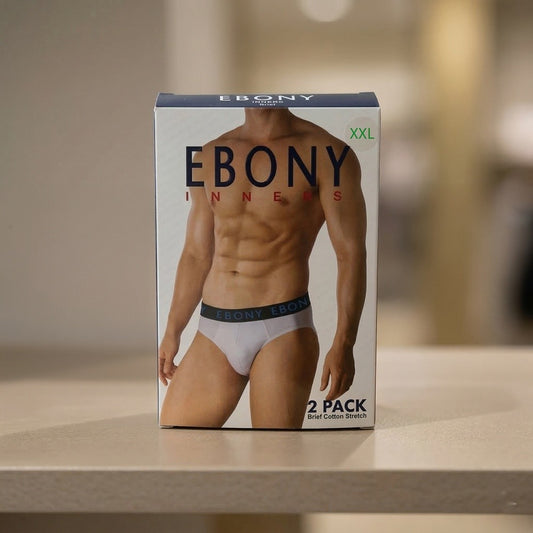 Men's Ebony Inners - Brief 2PCS