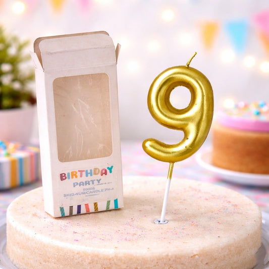 Birthday Number Candle Gold
