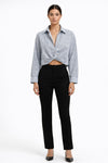 Women's Front Twisted Long Sleeve blouse