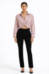 Women's Front Twisted Long Sleeve blouse