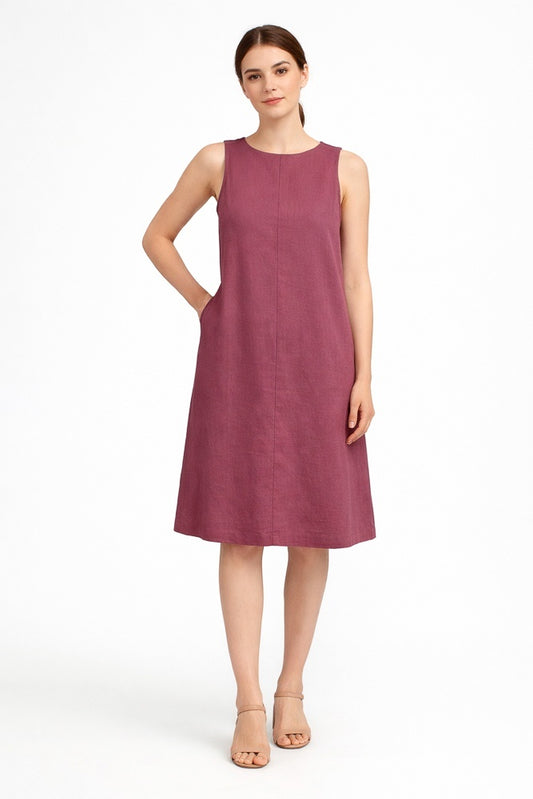 Women's Sleeveless linen Tank Dress