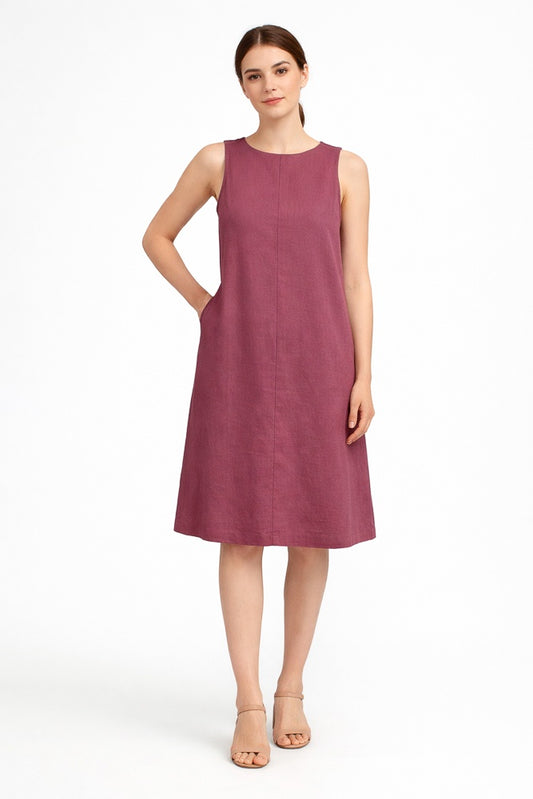 Women's Sleeveless linen Tank Dress