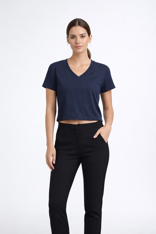 Women's V Neck Crop Top