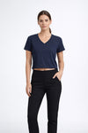 Women's V Neck Crop Top