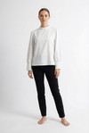 Women's Smocked-Neck Work Wear Blouse