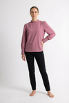 Women's Smocked-Neck Work Wear Blouse