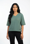 Stylish Textured V-Neck Top