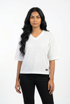 Stylish Textured V-Neck Top