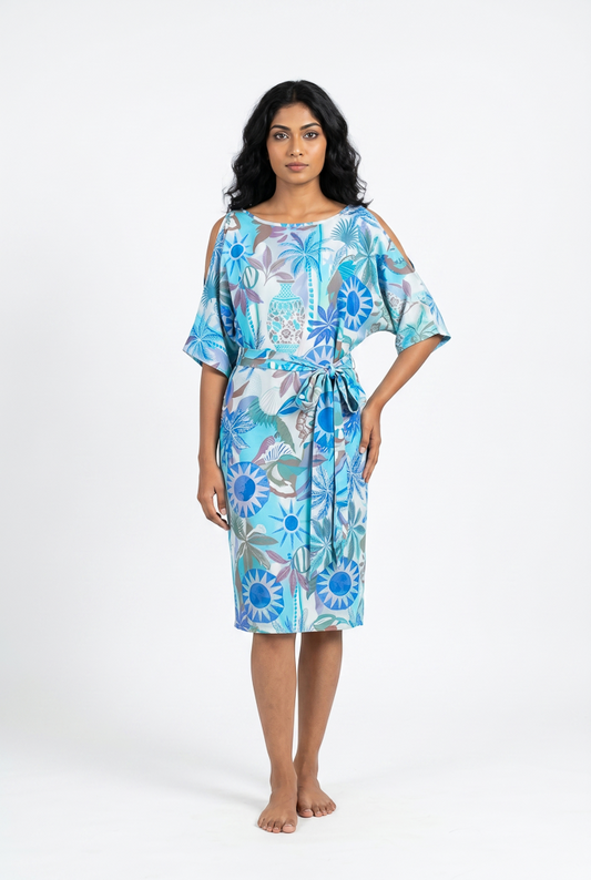 Floral Cold Shoulder Dress