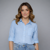 Women's Check Patterned Button-Up Shirt Blouse