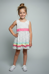 Multicolor Layered Ruffle Polka-Dot Dress for girl