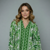 Women's Floral Printed Long Sleeve Blouse