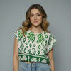 Women's Tribal Print Cotton Casual Blouse