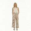 Floral High-Waisted Wide-Leg Linen Trousers