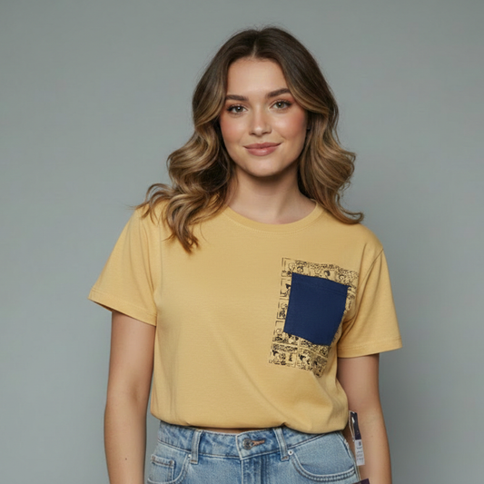 Vintage Comic-Inspired Pocket Top for girls