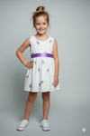 Floral Embroidered Bow Detail  Dress for kids